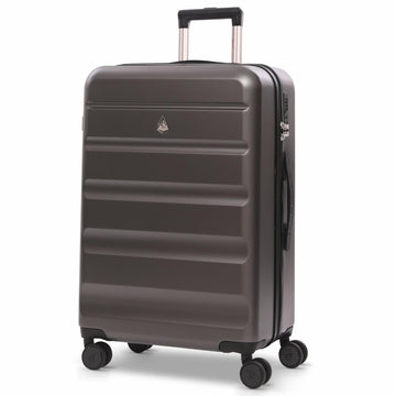 Aerolite 24-Inch Medium Check-In Luggage, 67L Lightweight Hard Shell Suitcase with 4 Spinner Wheels, TSA Lock, Durable ABS Travel Hold Suitcase – Charcoal